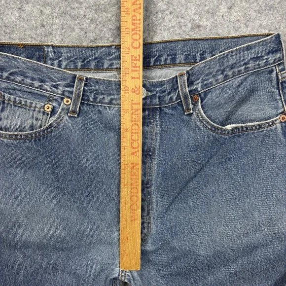 Vintage Levis 501 Orginal Button Fly Denim Mens 36x30 Blue 1992 90s Y2K Retro
